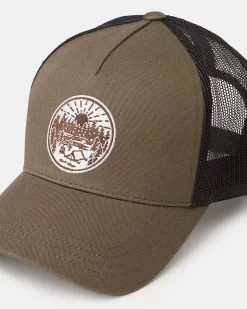 Tentree Outdoor Patch Altitude Hat -Tentree Sales Store Green Adjustable Cotton Baseball Hat TAU5087 2662 6