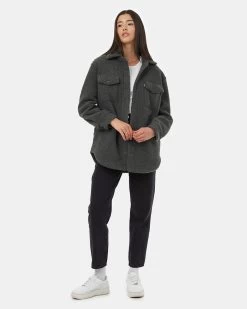 Tentree Recycled Boucle Fleece Jacket -Tentree Sales Store Green Boucle Oversized Fit Fleece Jacket TCW5349 2277 3