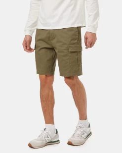 Tentree Twill Cargo Short -Tentree Sales Store Green Cotton Cargo Short TCM5042 0012 3
