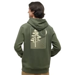 Tentree M Linear Tree Hoodie (Deep Olive/Sunray)