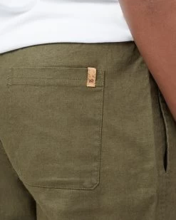 Tentree Hemp Stretch Chino Short -Tentree Sales Store Green Men s Hemp Mid Rise Shorts TCM4240 0012 A 1 6