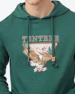 Tentree Cabin Crest Hoodie -Tentree Sales Store Green Mens Graphic Pullover Hoodie TCM4622 2276 3