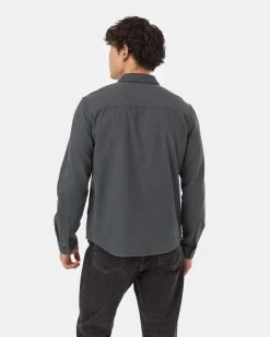 Tentree Kapok Flannel Classic Shirt -Tentree Sales Store Green Mens Organic Cotton Longsleeve Button Down TCM5400 2277 5