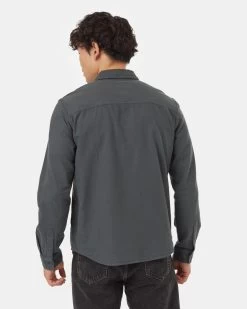 Tentree Kapok Flannel Classic Shirt -Tentree Sales Store Green Mens Organic Cotton Longsleeve Button Down TCM5400 2277 6