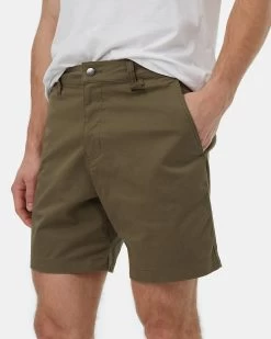 Tentree 7" Twill Latitude Short -Tentree Sales Store Green Mens Organic Cotton Twill Shorts TCM5179 0012 3