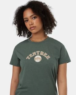 Tentree Wordmark Patch T-Shirt -Tentree Sales Store Green Recycled Polyester Graphic Tee TCW5293 2483 4
