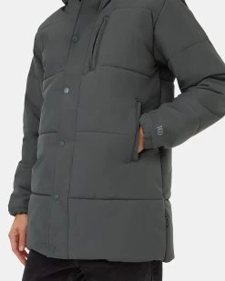 Tentree Parka Puffer Jacket -Tentree Sales Store Green Water Repellent Hooded Puffer Parka TCM5448 2277 13