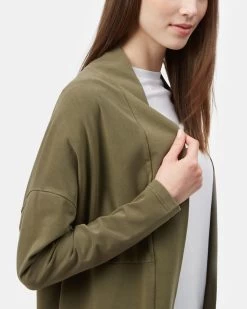 Tentree French Terry Cocoon Cardigan -Tentree Sales Store GreenWomen sOrganicCottonCardigan TCW3634 0012 32161 2