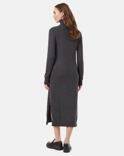 Tentree Highline Turtleneck Maxi Dress -Tentree Sales Store Grey Organic Cotton Turtleneck Maxi Dress TCW5367 0812 4