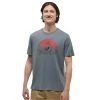 Tentree M Vintage Sunset T-Shirt (Anchor Grey Heather/Deep Coral)
