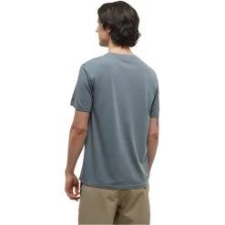 Tentree M Surf Memento T-Shirt (Anchor Grey/Beach) -Tentree Sales Store Grey Regular Fit Printed Graphic T shirt TCM6154 5432 1