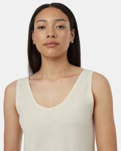 Tentree Double V Hemp Tank 8 Tentree Double V Hemp Tank -Tentree Sales Store Oatmeal Womens Hemp V Neck Tank Top TCW4803 2432 3
