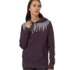 Tentree W Juniper Hoodie (Midnight Plum Heather/White)