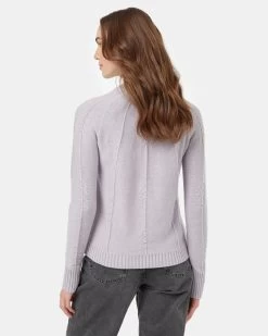Tentree Highline Treestitch Crew Sweater -Tentree Sales Store Purple Womens Organic Cotton Jumper TCW5892 2177 2