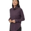 Tentree W TreeWaffle Turtleneck Longsleeve (Midnight Plum)