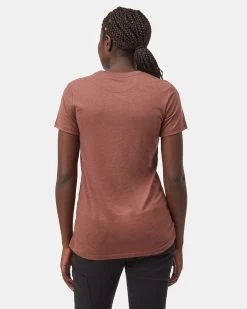Tentree Mountain Sunset Ten Logo -Tentree Sales Store Red Women s Eco Friendly Graphic Tee TCW4566 1366 3