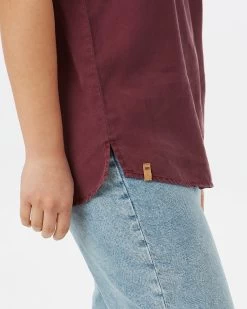 Tentree Cypress Tank -Tentree Sales Store Red Womens Halter Neck TankTop TCW2933 2164 3