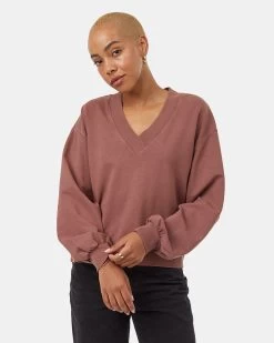Tentree French Terry V-Neck Balloon Sleeve