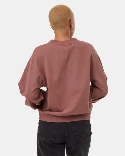 Tentree French Terry V-Neck Balloon Sleeve -Tentree Sales Store Red Womens Organic Cotton Crewneck Sweatshirt TCW4492 1366 4