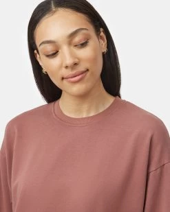 Tentree French Terry Oversized Crew -Tentree Sales Store Red Womens Organic Cotton Pullover Hoodie TCW4488 1366 5