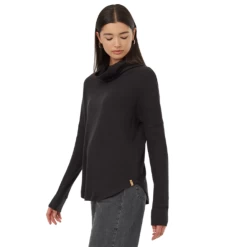 Tentree W TreeWaffle Turtleneck Longsleeve (Meteorite Black)