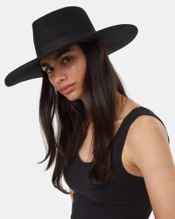 Tentree Taylor Felt Rancher Hat -Tentree Sales Store TAU5465 Black Recycled Wool Fedora Hat 3