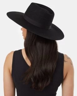 Tentree Taylor Felt Rancher Hat -Tentree Sales Store TAU5465 Black Recycled Wool Fedora Hat 4