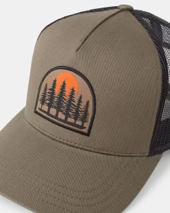 Tentree Crest Altitude Hat -Tentree Sales Store TAU5521 Green Adjustable Cotton Baseball Hat 2