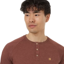 Tentree Men's TreeBlend Classic Henley Longsleeve (Mesa Red Heather) -Tentree Sales Store TCM2308 2046 A 3 Photoroom.png Photoroom