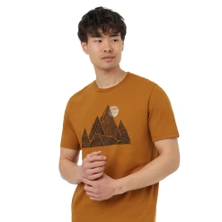 Tentree Men's Peak T-Shirt (Golden Brown/Meteorite Black)