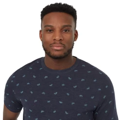 Tentree Men's Bike Around Print T-Shirt (Midnight Blue Heather/Tourmaline) -Tentree Sales Store TCM3368 3078 A 3 Photoroom.png Photoroom