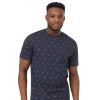 Tentree Men's Bike Around Print T-Shirt (Midnight Blue Heather/Tourmaline)