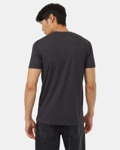 Tentree Woodgrain Ten T-Shirt -Tentree Sales Store TCM3403 Black CrewNeckShortSleeveT Shirt 2