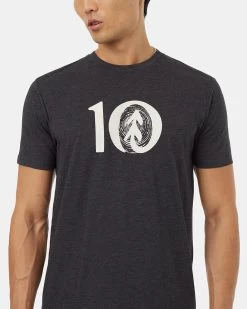 Tentree Woodgrain Ten T-Shirt -Tentree Sales Store TCM3403 Black CrewNeckShortSleeveT Shirt 3