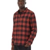 Tentree Kapok Flannel Shirt (Meteorite Black/Spiced Apple)