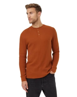 Tentree TreeWaffle Henley Longsleeve (Toffee)