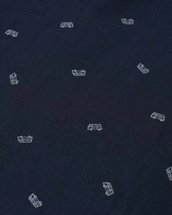 Tentree Men's Camper Mancos Shirt (Midnight Blue/Plaza Taupe) -Tentree Sales Store TCM5775 3066 macro