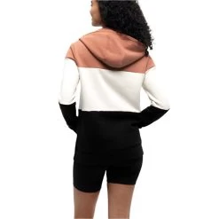 Tentree W TreeFleece Blocked Banshee Hoodie (Clay Tile/Undyed/Meteorite Black) -Tentree Sales Store TCW2786 5576 A 2 1