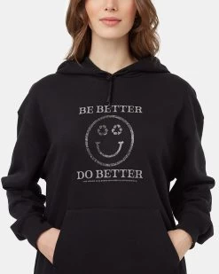 Tentree Be Better Hoodie 7 Tentree Be Better Hoodie -Tentree Sales Store TCW5502 Black Organic Cotton Graphic Hoodie 3
