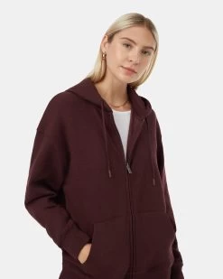 Tentree TreeFleece Relaxed Zip Hoodie 9 Tentree TreeFleece Relaxed Zip Hoodie -Tentree Sales Store TCW5634 2013 Burgundy Organic Cotton Relaxed Fit Full Zip Hoodie 3