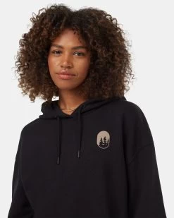 Tentree Lodgepole Oversized Hoodie -Tentree Sales Store TCW5638 Black Organic Cotton Printed Graphic Oversized Hoodie 3