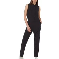 Tentree Women's InMotion Sleeveless Jumpsuit (Meteorite Black)