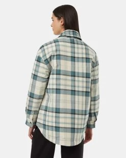 Tentree Kapok Flannel Insulated Shacket 7 Tentree Kapok Flannel Insulated Shacket -Tentree Sales Store White Insulated Oversized Fit Shacket TCW5357 2937 2