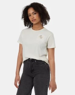 Tentree Be Present T-Shirt 6 Tentree Be Present T-Shirt -Tentree Sales Store White Recycled Polyester Graphic Tee TCW5292 2474 2