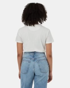 Tentree Coral T-Shirt -Tentree Sales Store White Womens Eco Friendly Short Sleeve T Shirt TCW4979 2676 4