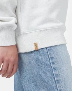 Tentree Earth First Oversized Crew -Tentree Sales Store WhiteWomen sGraphicEco FriendlyPulloverTCW4313 0453 A 1 4