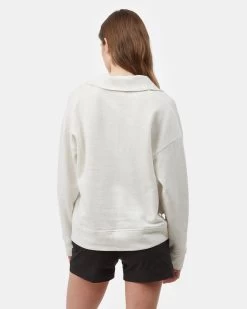 Tentree Treefleece Grove Sweatshirt -Tentree Sales Store WhiteWomen sOversizedVNeckCollarSweatshirtTCW4805 0453 388 5