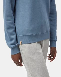 Tentree Plant Trees Crew -Tentree Sales Store Womens Blue Graphic Crewneck Sweater TCW4561 2242 4