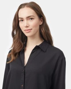 Tentree Oversized Shirt Dress -Tentree Sales Store Womens Loose Fit Mid Length Shirt Dress TCW3680 0164 2