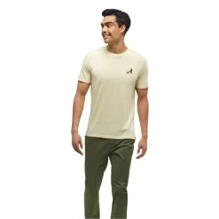 Tentree M Sasquatch T-Shirt (Sunray Heather/Lawnmower) -Tentree Sales Store Yellow Regular Fit Embroidered Graphic T Shirt TCM5755 5357 3